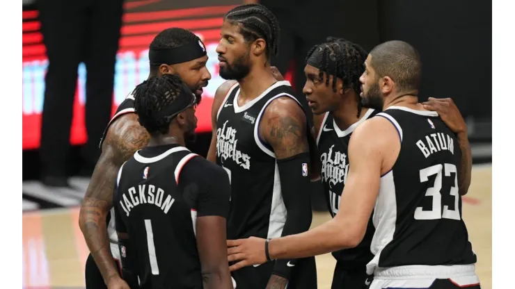 Los cinco titulares en la victoria definitiva ante el Jazz. (Foto: Getty)
