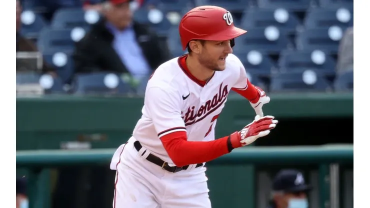 Trea Turner celebró este miércoles por todo lo alto su cumpleaños (Getty Images)
