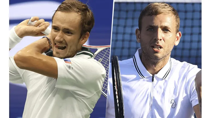 Daniil Medvedev vs. Daniel Evans por el US Open (Foto: Getty Images).
