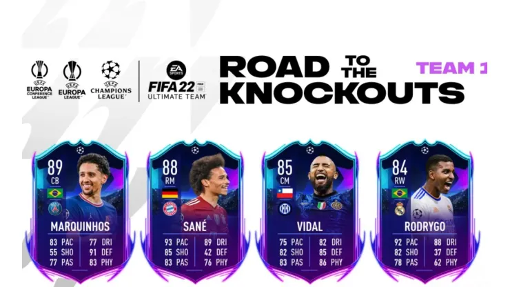 FIFA 22 revela las primeras cartas de Road to the Knockouts