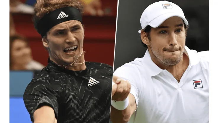 Alexander Zverev vs. Dušan Lajović por el Masters 1000 de París (Foto: Getty Images).
