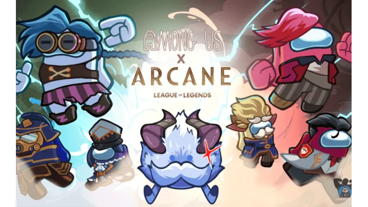 Among Us lanza su colaboración con Arcane: cómo conseguir las skins de League of Legends