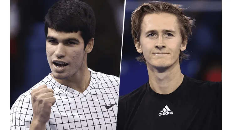 Carlos Alcaraz vs. Sebastián Korda por la FINAL de los Next Gen ATP Finals (Foto: Getty Images).
