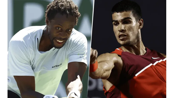 Gael Monfils vs. Carlos Alcaraz por el Masters 1000 de Indian Wells (Foto: Getty Images).
