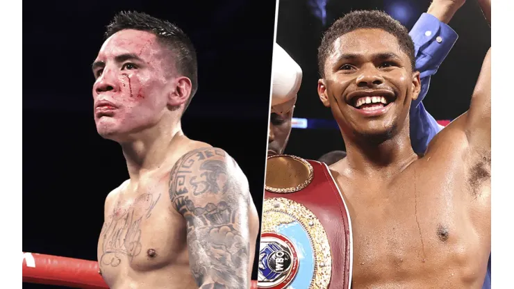 Óscar Valdez vs. Shakur Stevenson por la unificación de los títulos superpluma (Foto: Getty Images).
