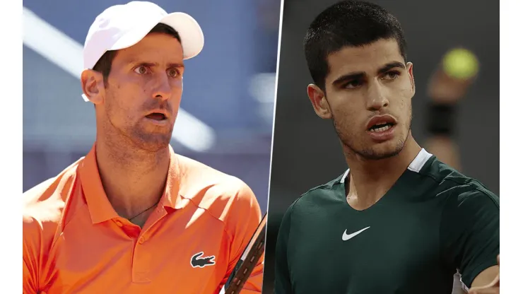 Novak Djokovic vs. Carlos Alcaraz por el Masters 1000 de Madrid (Foto: Getty Images).
