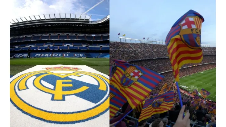 Estadio Santiago Bernabéu y Camp Nou.
