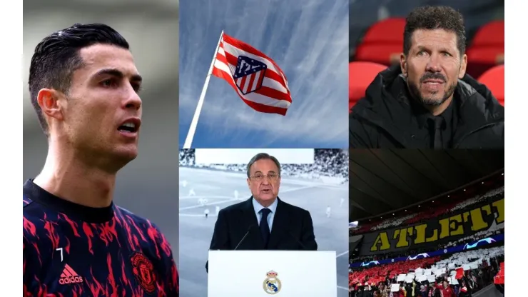 Cristiano Ronaldo, Diego Simeone, Atlético de Madrid y Real Madrid.
