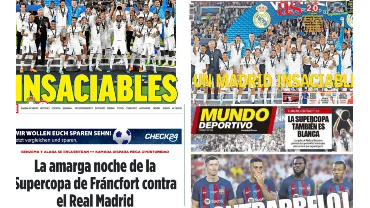 Portadas de los medios tras la consagración de Real Madrid.
