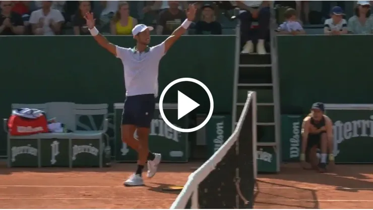 VIDEO | Ganó un partidazo en Roland Garros y no se había dado cuenta