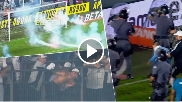 VIDEO | Los hinchas de Santos rompieron su estadio y agredieron a los jugadores