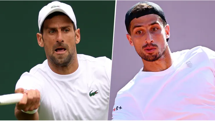 Novak Djokovic estrena Wimbledon 2023 enfrentando a Pedro Cachín.
