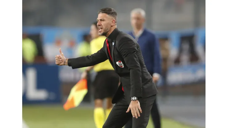 LIMA, PERU - MAY 25: Martin Demichelis coach of River Plate reacts during a Copa CONMEBOL Libertadores group D match between Sporting Cristal and River Plate at Estadio Nacional de Lima on May 25, 2023 in Lima, Peru. (Photo by Daniel Apuy/Getty Images)
