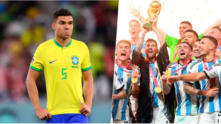 Casemiro admitió que no pudo ver la Final de la Copa del Mundo de Qatar 2022 entre la Selección Argentina y Francia. Getty Images.
