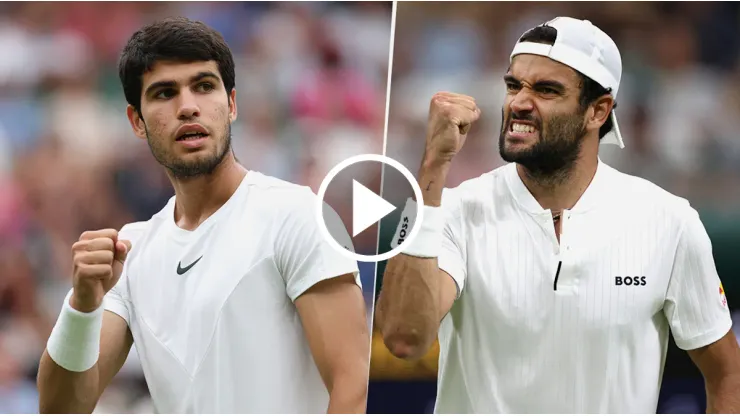 Alcaraz vs. Berrettini por octavos de Wimbledon 2023.
