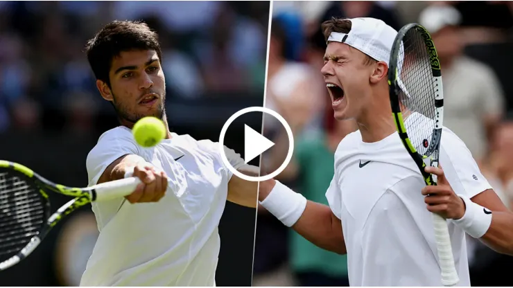 Alcaraz vs. Rune por Wimbledon 2023.
