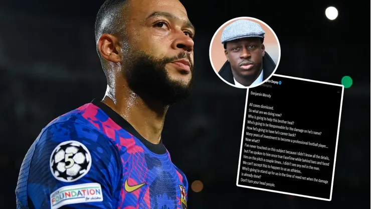 El fuerte mensaje de Memphis Depay luego de la absolución de Benjamin Mendy (Photo/Getty)
