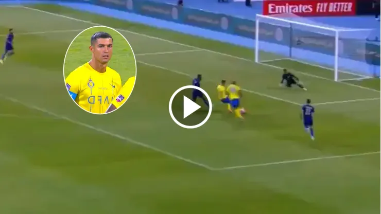 Gol errado Cristiano Ronaldo con Al-Nassr
