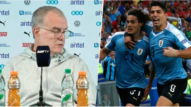 Marcelo Bielsa confirmó que no estarán los históricos delantero de Uruguay. 
