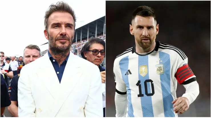 David Beckham y Lionel Messi.
