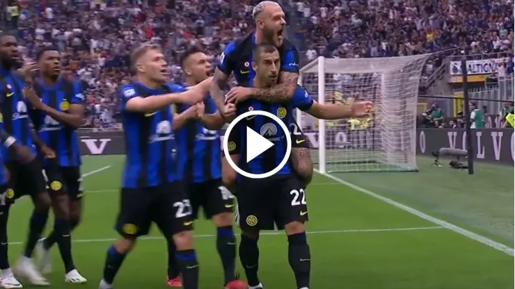 Gol de Henrikh Mkhitaryan para el Inter contra Milan
