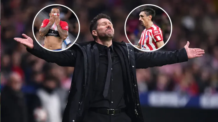 Diego Simeone suma entre los lesionados del Atlético de Madrid a Memphis Depay y a Stefan Savic. Getty Images.
