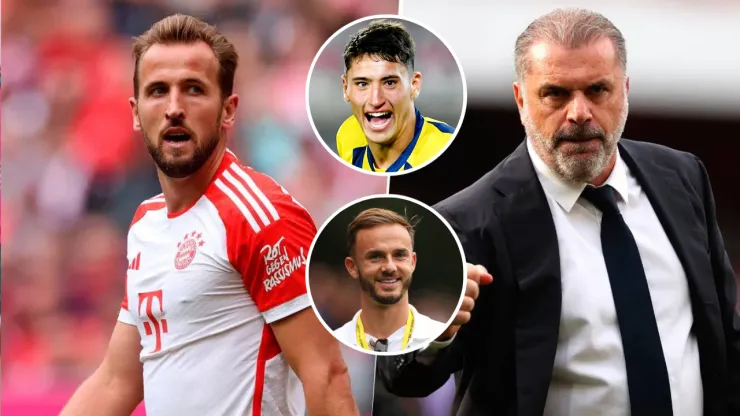 Ange Postecoglou remarcó las llegadas de James Maddison y Alejo Véliz ante la salida de Harry Kane. Getty Images.
