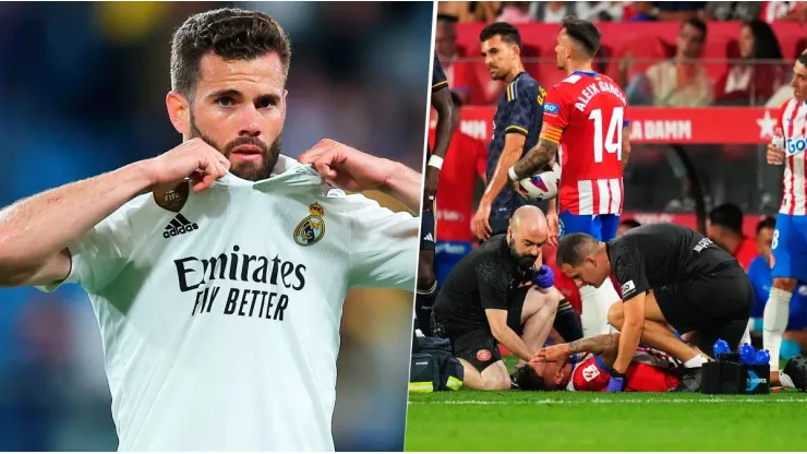 Nacho Fernández le pidió disculpas a Cristian Portugués por la patada que le pegó en el final del Girona vs. Real Madrid. Getty Images.
