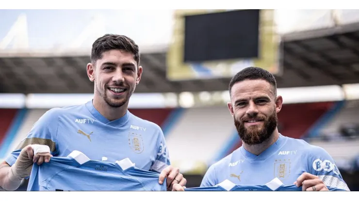 Valverde y Nández, dos de los nuevos referentes de Uruguay.
