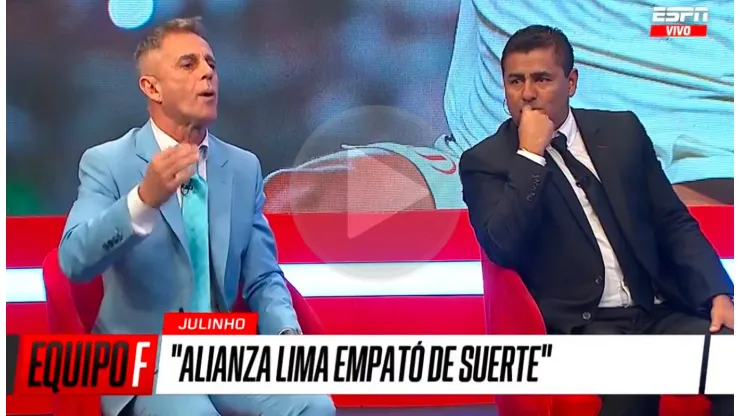 Julinho y su polémico comentario sobre el empate de Alianza Lima: "Empató de suerte"
