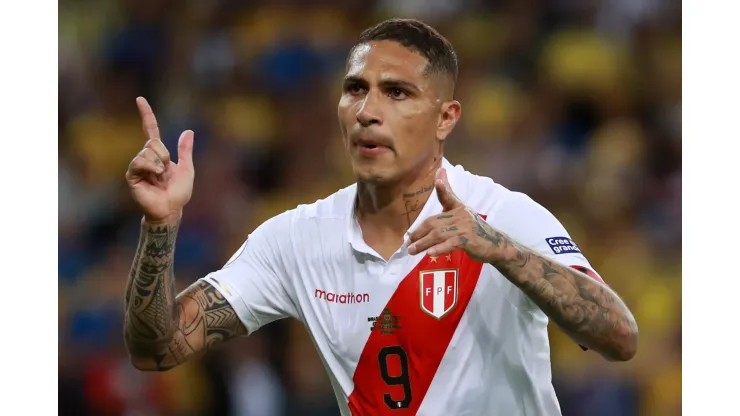 RIO DE JANEIRO, BRAZIL - JULY 07: Paolo Guerrero of Peru celebrates after scoring the equalizer via penalty during the Copa America Brazil 2019 Final match between Brazil and Peru at Maracana Stadium on July 07, 2019 in Rio de Janeiro, Brazil. (Photo by Bruna Prado/Getty Images)
