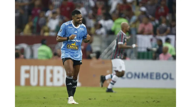 RIO DE JANEIRO, BRAZIL - JUNE 27: Brenner of Sporting Cristal celebrates after scoring the team's first goal during a Copa CONMEBOL Libertadores 2023 Group D match between Fluminense and Sporting Cristal at Maracana Stadium on June 27, 2023 in Rio de Janeiro, Brazil. (Photo by Wagner Meier/Getty Images)
