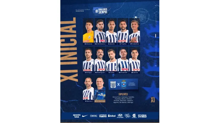 Once de Alianza Lima.