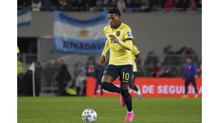 September 7, 2023, City of Buenos Aires, City of Buenos Aires, Argentina: GONZALO PLATA 10 of Ecuador in action during the South American Qualifiers match for the 2026 World Cup USA, Mexico Canada, between Argentina vs Ecuador, South American Qualifiers for the 2026 World Cup at Mas Monumental Stadium, City of Buenos Aires, Argentina, on 07SEP23...Final score Argentina 1:0 Ecuador..Next game Argentina will faced Bolivia on September 12th at the Hernando Siles Stadium, in La Paz, Bolivia City of Buenos Aires Argentina - ZUMAf135 20230907_aap_f135_090 Copyright: xJulietaxFerrariox
