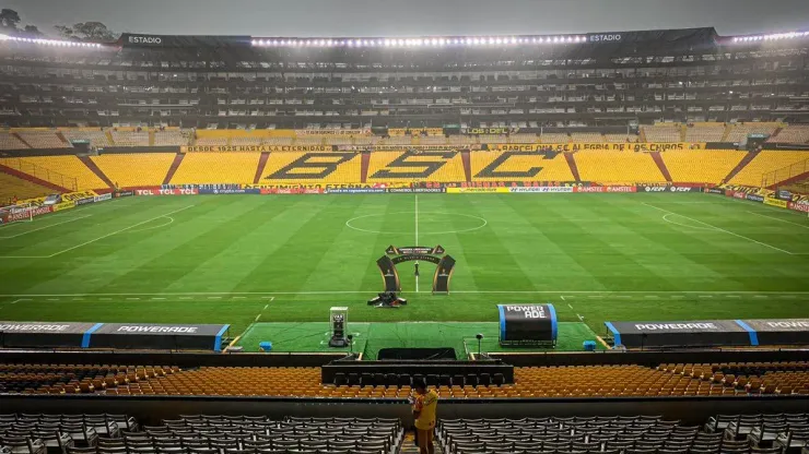 Así luce el estadio Monumental a hora y media del partido 