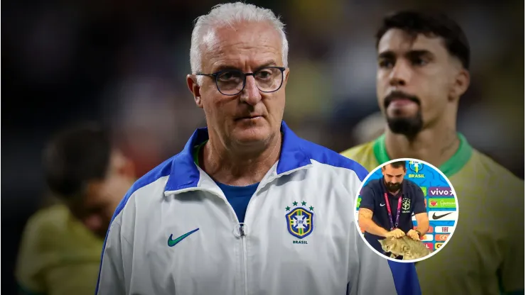 La cara de Dorival lo dice todo: Brasil, otra vez eliminado.
