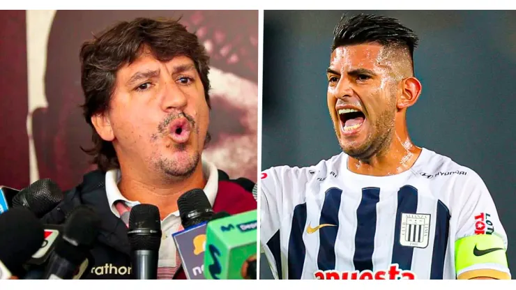 Jean Ferrari vs. Carlos Zambrano tras el Universitario vs. Alianza Lima.
