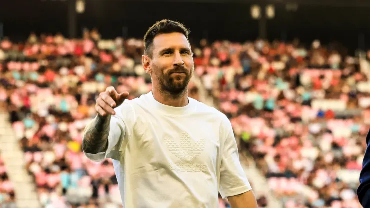 Lionel Messi, espectador de lujo durante el último triunfo de Inter Miami. 
