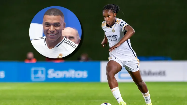 Linda Caicedo y Kylian Mbappé, protagonistas de la nueva camiseta del Real Madrid. 
