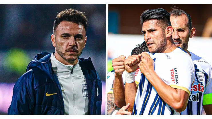 Mariano Soso y Carlos Zambrano, entrenador y defensa de Alianza Lima, respectivamente.
