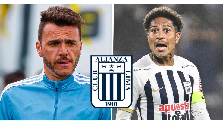 Mariano Soso y Paolo Guerrero, técnico y delantero de Alianza Lima respectivamente.
