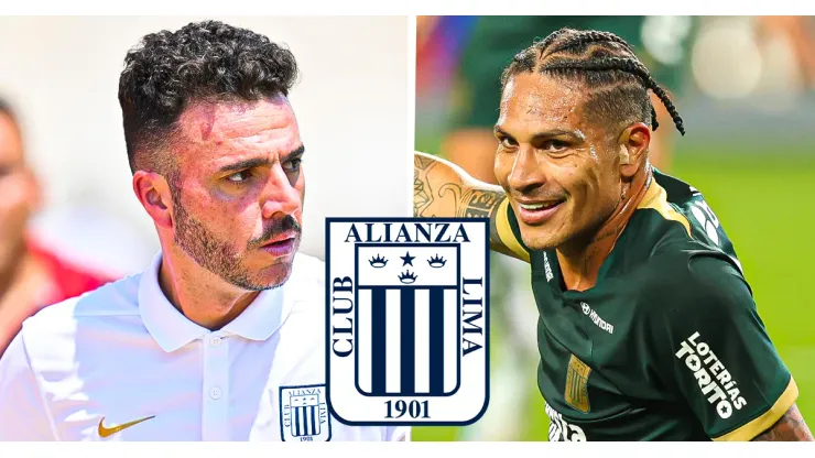 Mariano Soso y Paolo Guerrero, técnico y delantero de Alianza Lima.
