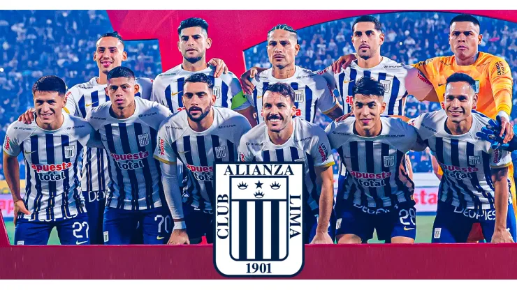 Alianza Lima tomándose la foto oficial en Matute.
