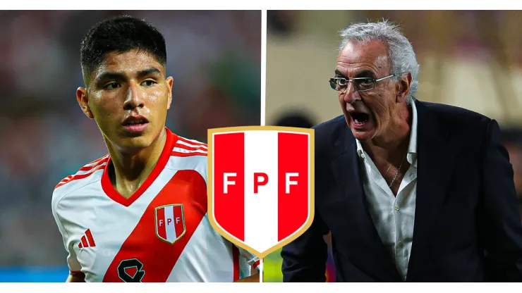 Piero Quispe y Jorge Fossati, jugador y técnico de la Selección Peruana.
