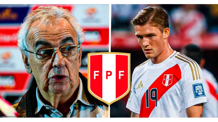 Jorge Fossati y Oliver Sonne, entrenador y jugador de Perú.
