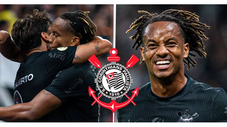 André Carrillo jugando con Corinthians de Brasil.
