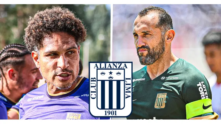 Paolo Guerrero y Hernán Barcos, delanteros de Alianza Lima.
