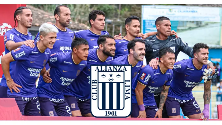 Alianza Lima posando para una foto oficial del Torneo Clausura 2024.
