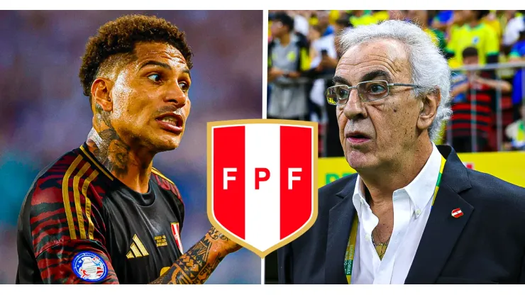 Jorge Fossati y Paolo Guerrero, técnico y jugador de Perú.
