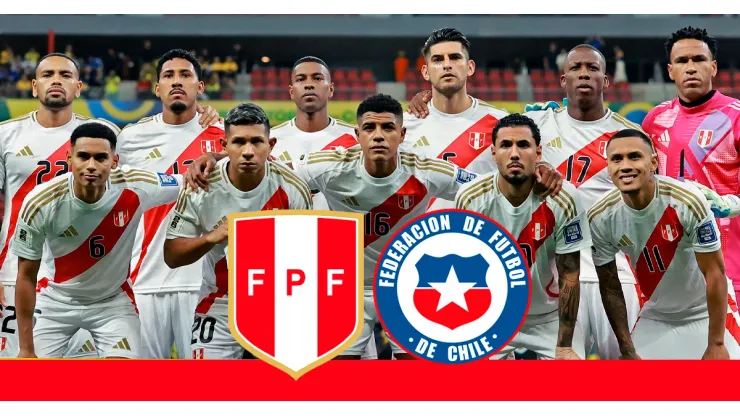 Alineación titular de Perú vs. Chile.
